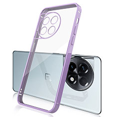 Silikon Schutzhülle Ultra Dünn Flexible Tasche Durchsichtig Transparent H04 für OnePlus 11R 5G Violett