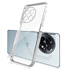 Silikon Schutzhülle Ultra Dünn Flexible Tasche Durchsichtig Transparent H04 für OnePlus Ace 2 5G Silber