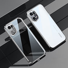 Silikon Schutzhülle Ultra Dünn Flexible Tasche Durchsichtig Transparent H04 für Oppo Find X5 Pro 5G Silber