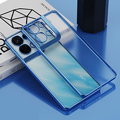 Silikon Schutzhülle Ultra Dünn Flexible Tasche Durchsichtig Transparent H04 für Oppo Reno8 Pro 5G Blau