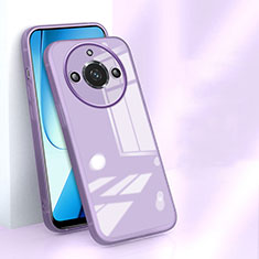 Silikon Schutzhülle Ultra Dünn Flexible Tasche Durchsichtig Transparent H04 für Realme 11 Pro 5G Violett