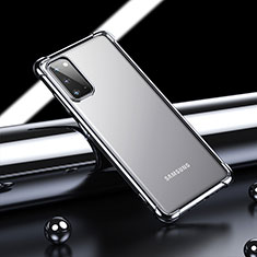 Silikon Schutzhülle Ultra Dünn Flexible Tasche Durchsichtig Transparent H04 für Samsung Galaxy S20 5G Schwarz