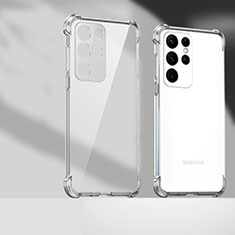 Silikon Schutzhülle Ultra Dünn Flexible Tasche Durchsichtig Transparent H04 für Samsung Galaxy S21 Ultra 5G Klar