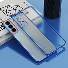 Silikon Schutzhülle Ultra Dünn Flexible Tasche Durchsichtig Transparent H04 für Samsung Galaxy S22 Plus 5G Blau