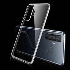 Silikon Schutzhülle Ultra Dünn Flexible Tasche Durchsichtig Transparent H04 für Vivo X50 5G Klar