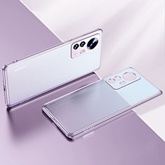 Silikon Schutzhülle Ultra Dünn Flexible Tasche Durchsichtig Transparent H04 für Xiaomi Mi 12 5G Violett