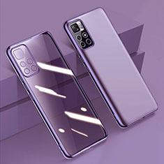 Silikon Schutzhülle Ultra Dünn Flexible Tasche Durchsichtig Transparent H04 für Xiaomi Poco M4 Pro 5G Violett