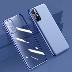 Silikon Schutzhülle Ultra Dünn Flexible Tasche Durchsichtig Transparent H04 für Xiaomi Redmi Note 11 5G Blau