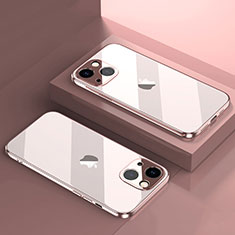 Silikon Schutzhülle Ultra Dünn Flexible Tasche Durchsichtig Transparent H05 für Apple iPhone 13 Mini Rosegold
