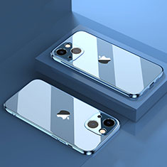 Silikon Schutzhülle Ultra Dünn Flexible Tasche Durchsichtig Transparent H05 für Apple iPhone 14 Blau
