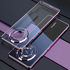 Silikon Schutzhülle Ultra Dünn Flexible Tasche Durchsichtig Transparent H05 für Realme 11 Pro+ Plus 5G Violett