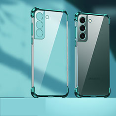 Silikon Schutzhülle Ultra Dünn Flexible Tasche Durchsichtig Transparent H05 für Samsung Galaxy S21 5G Grün