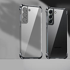 Silikon Schutzhülle Ultra Dünn Flexible Tasche Durchsichtig Transparent H05 für Samsung Galaxy S21 Plus 5G Schwarz