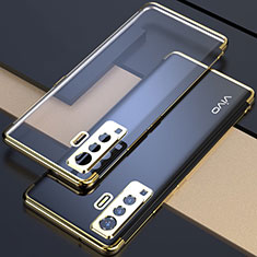 Silikon Schutzhülle Ultra Dünn Flexible Tasche Durchsichtig Transparent H05 für Vivo X50 5G Gold