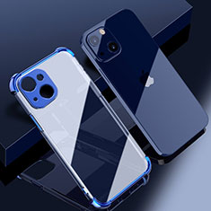 Silikon Schutzhülle Ultra Dünn Flexible Tasche Durchsichtig Transparent H06 für Apple iPhone 13 Mini Blau