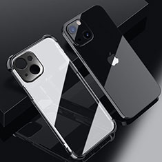 Silikon Schutzhülle Ultra Dünn Flexible Tasche Durchsichtig Transparent H06 für Apple iPhone 13 Mini Schwarz
