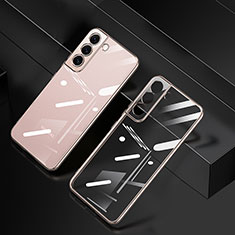 Silikon Schutzhülle Ultra Dünn Flexible Tasche Durchsichtig Transparent H06 für Samsung Galaxy S21 5G Rosegold