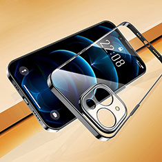 Silikon Schutzhülle Ultra Dünn Flexible Tasche Durchsichtig Transparent H07 für Apple iPhone 14 Plus Schwarz