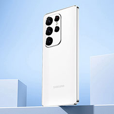 Silikon Schutzhülle Ultra Dünn Flexible Tasche Durchsichtig Transparent H07 für Samsung Galaxy S23 Ultra 5G Silber