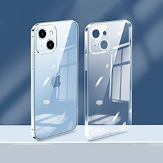 Silikon Schutzhülle Ultra Dünn Flexible Tasche Durchsichtig Transparent H08 für Apple iPhone 14 Plus Weiß