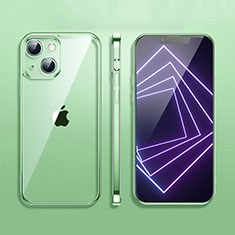Silikon Schutzhülle Ultra Dünn Flexible Tasche Durchsichtig Transparent H09 für Apple iPhone 14 Grün