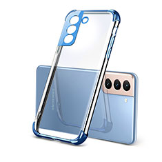Silikon Schutzhülle Ultra Dünn Flexible Tasche Durchsichtig Transparent H09 für Samsung Galaxy S22 Plus 5G Blau