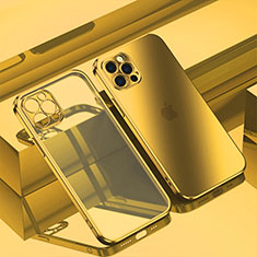 Silikon Schutzhülle Ultra Dünn Flexible Tasche Durchsichtig Transparent H11 für Apple iPhone 15 Pro Gold