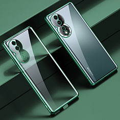 Silikon Schutzhülle Ultra Dünn Flexible Tasche Durchsichtig Transparent LD1 für Huawei Honor 80 5G Grün