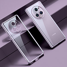 Silikon Schutzhülle Ultra Dünn Flexible Tasche Durchsichtig Transparent LD1 für Huawei Honor Magic5 Pro 5G Violett