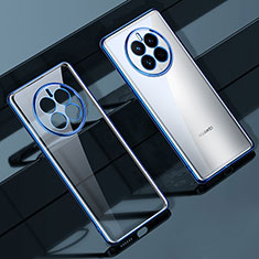 Silikon Schutzhülle Ultra Dünn Flexible Tasche Durchsichtig Transparent LD1 für Huawei Mate 50E Blau