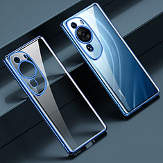 Silikon Schutzhülle Ultra Dünn Flexible Tasche Durchsichtig Transparent LD1 für Huawei P60 Art Blau