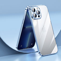 Silikon Schutzhülle Ultra Dünn Flexible Tasche Durchsichtig Transparent LD2 für Apple iPhone 13 Pro Blau