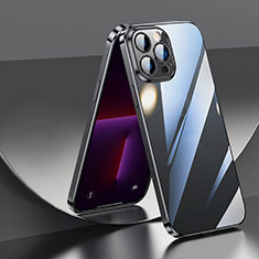 Silikon Schutzhülle Ultra Dünn Flexible Tasche Durchsichtig Transparent LD2 für Apple iPhone 13 Pro Schwarz