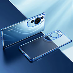 Silikon Schutzhülle Ultra Dünn Flexible Tasche Durchsichtig Transparent LD2 für Huawei P60 Art Blau