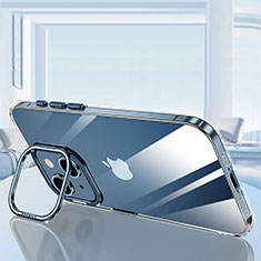 Silikon Schutzhülle Ultra Dünn Flexible Tasche Durchsichtig Transparent LD6 für Apple iPhone 14 Blau
