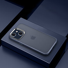 Silikon Schutzhülle Ultra Dünn Flexible Tasche Durchsichtig Transparent LD8 für Apple iPhone 14 Blau