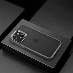 Silikon Schutzhülle Ultra Dünn Flexible Tasche Durchsichtig Transparent LD8 für Apple iPhone 14 Plus Grau