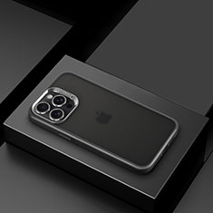 Silikon Schutzhülle Ultra Dünn Flexible Tasche Durchsichtig Transparent LD8 für Apple iPhone 15 Pro Schwarz