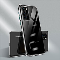 Silikon Schutzhülle Ultra Dünn Flexible Tasche Durchsichtig Transparent N01 für Huawei P40 Nachtgrün