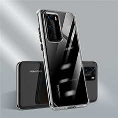 Silikon Schutzhülle Ultra Dünn Flexible Tasche Durchsichtig Transparent N01 für Huawei P40 Pro Schwarz
