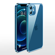 Silikon Schutzhülle Ultra Dünn Flexible Tasche Durchsichtig Transparent N04 für Apple iPhone 12 Blau
