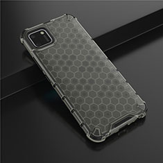 Silikon Schutzhülle Ultra Dünn Flexible Tasche Durchsichtig Transparent P01 für Realme C11 Schwarz