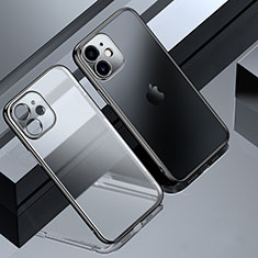 Silikon Schutzhülle Ultra Dünn Flexible Tasche Durchsichtig Transparent S01 für Apple iPhone 12 Pro Max Schwarz