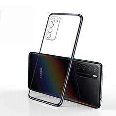Silikon Schutzhülle Ultra Dünn Flexible Tasche Durchsichtig Transparent S01 für Huawei Honor Play4 5G Schwarz