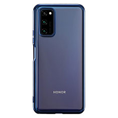Silikon Schutzhülle Ultra Dünn Flexible Tasche Durchsichtig Transparent S01 für Huawei Honor V30 5G Blau