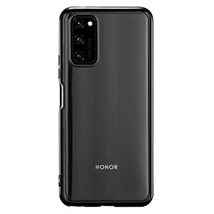 Silikon Schutzhülle Ultra Dünn Flexible Tasche Durchsichtig Transparent S01 für Huawei Honor V30 Pro 5G Schwarz