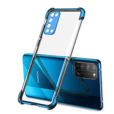 Silikon Schutzhülle Ultra Dünn Flexible Tasche Durchsichtig Transparent S01 für Huawei Honor X10 5G Blau
