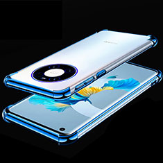 Silikon Schutzhülle Ultra Dünn Flexible Tasche Durchsichtig Transparent S01 für Huawei Mate 40 Blau