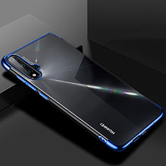 Silikon Schutzhülle Ultra Dünn Flexible Tasche Durchsichtig Transparent S01 für Huawei Nova 5 Pro Blau
