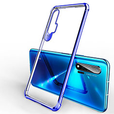 Silikon Schutzhülle Ultra Dünn Flexible Tasche Durchsichtig Transparent S01 für Huawei Nova 6 Blau
